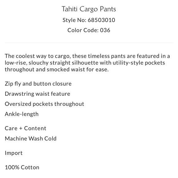 NWT Free People Tahiti Cargo Pants - Picture 11 of 11